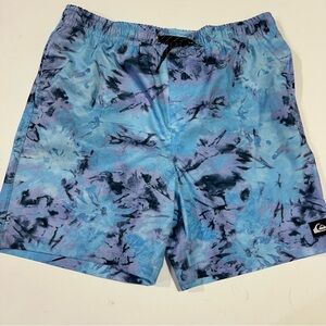 Quiksilver Blue Tie-Dye Swim Trunks